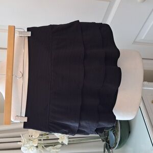 ATHLETA Womens Heathered Black/Grey Athletic Tiered Stretch 14" Skort Size‎ SM